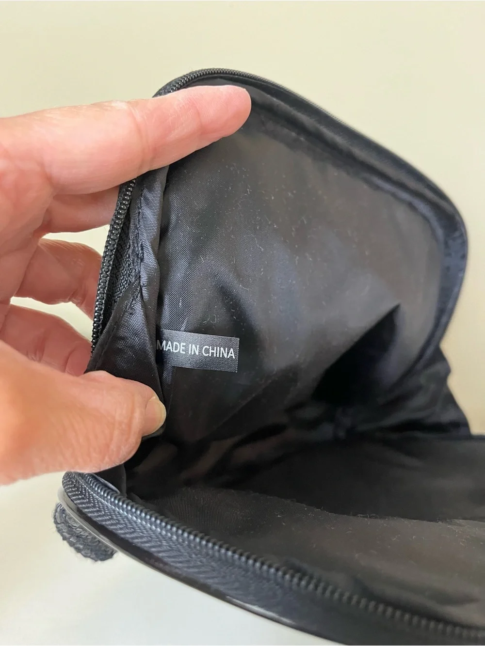 Giorgio Armani Woven Faux Patent Leather Cosmetic Bag